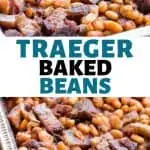 Traeger Baked Beans with Brisket