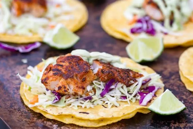 Traeger Blackened Fish Tacos - Healthy Grilled Fish Recipe