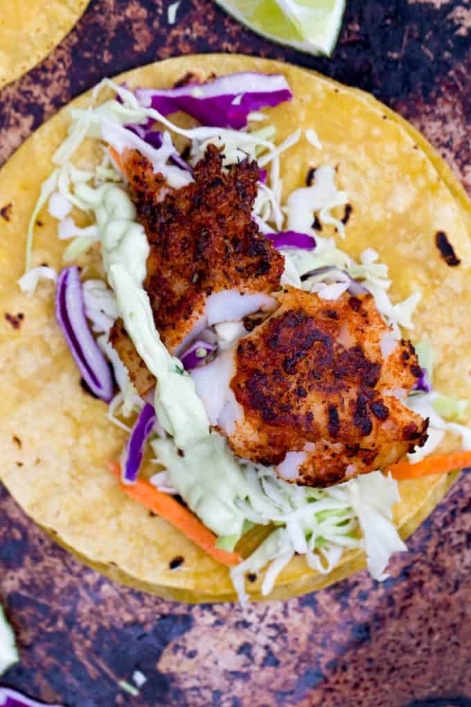 Traeger Blackened Fish Tacos