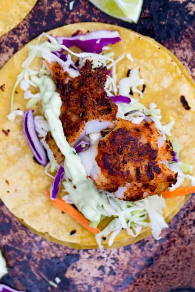 Traeger Blackened Fish Tacos