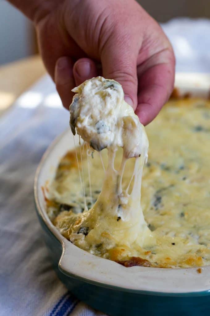 Traeger Spinach Artichoke Dip Woodfired appetizer recipe