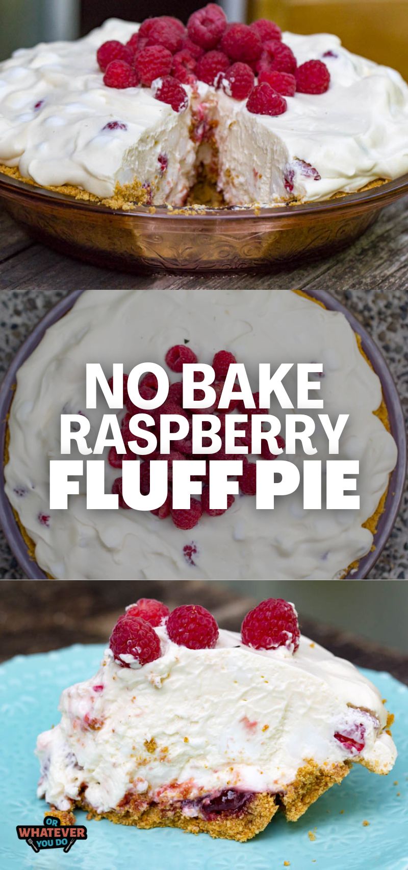 Raspberry Fluff Pie