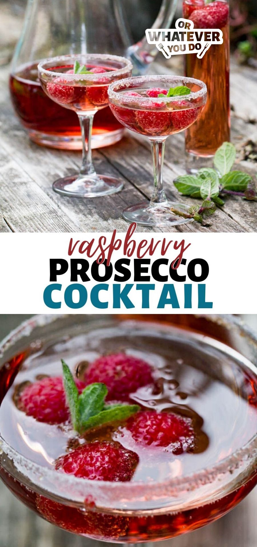 Raspberry Prosecco Cocktail Sparkling wine spritzer recipe