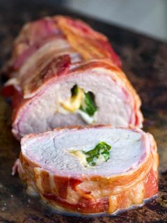 Bacon-Wrapped Stuffed Pork Tenderloin