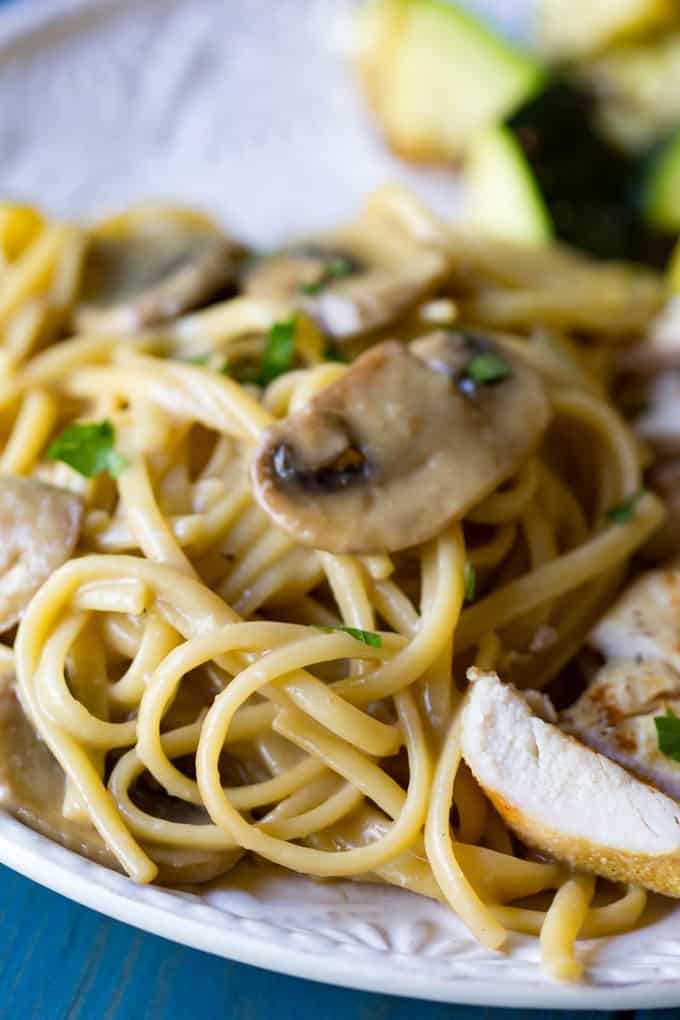 Mushroom Cream Sauce Pasta