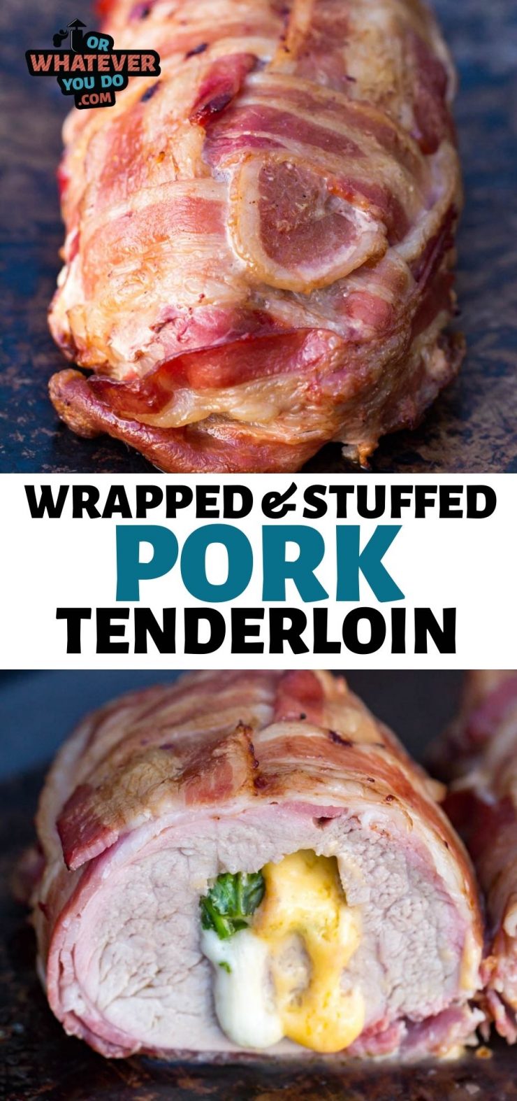 Bacon-Wrapped Stuffed Pork Tenderloin