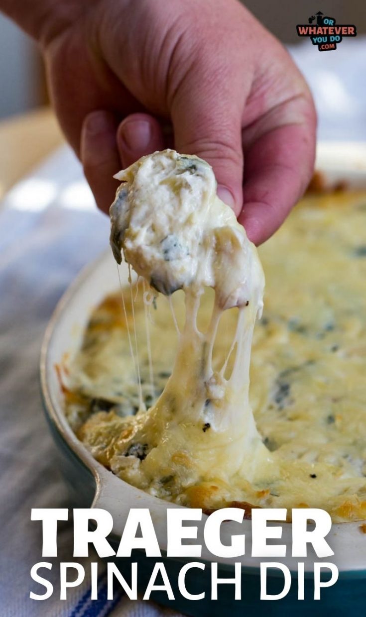 Traeger Spinach Artichoke Dip Woodfired appetizer recipe