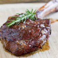 Grilled Reverse Seared Tomahawk Steak