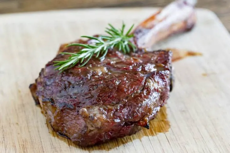 Grilled Reverse Seared Tomahawk Steak