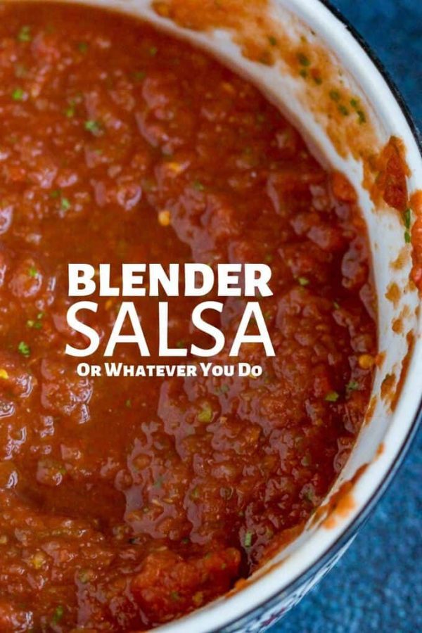 Blender Salsa Simple salsa made from canned ingredients!