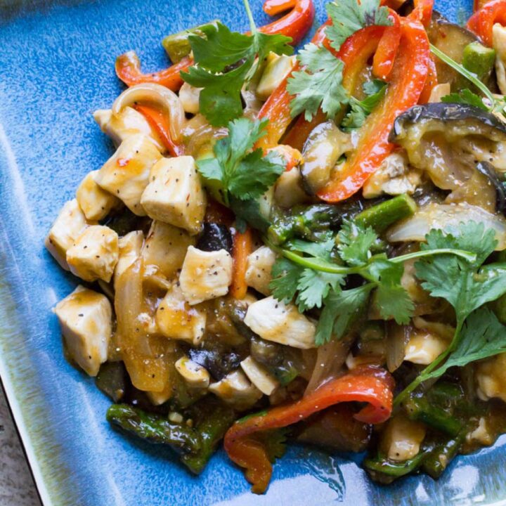 Chicken and Eggplant Stir-Fry