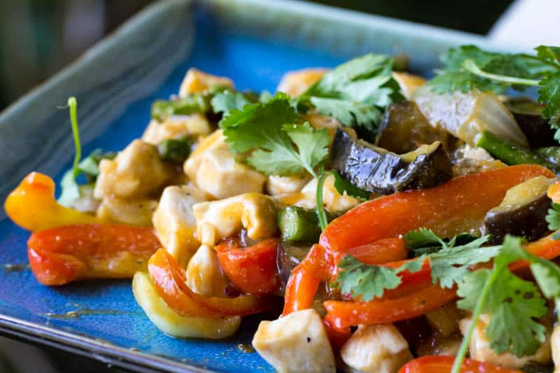 Chicken and Eggplant Stir-Fry - Easy dinner recipe