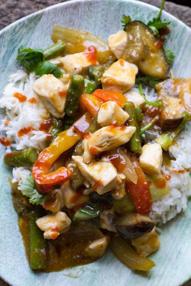 Chicken and Eggplant StirFry Easy dinner recipe