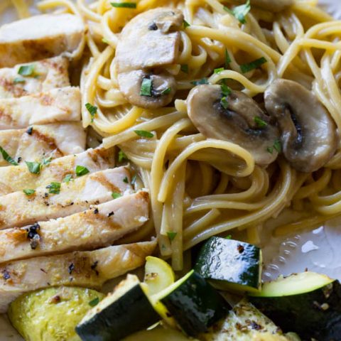 Pasta with Mushroom Cream Sauce-image