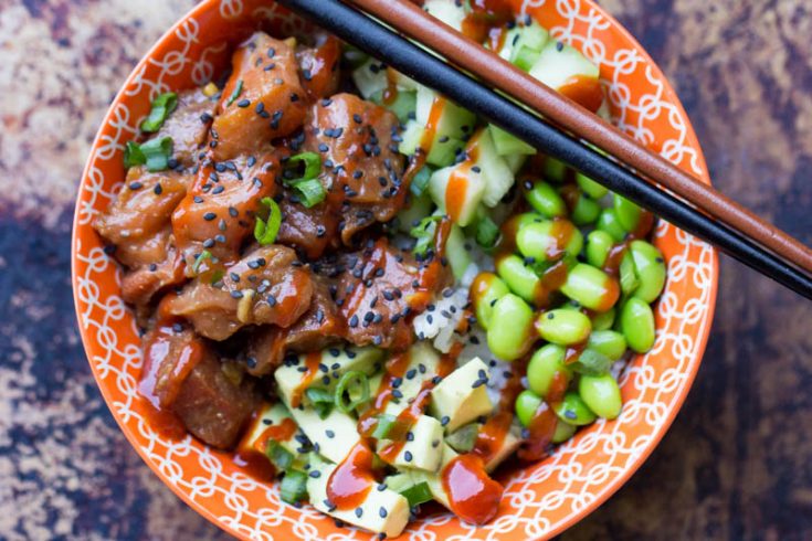 Salmon Miso Poke Bowl