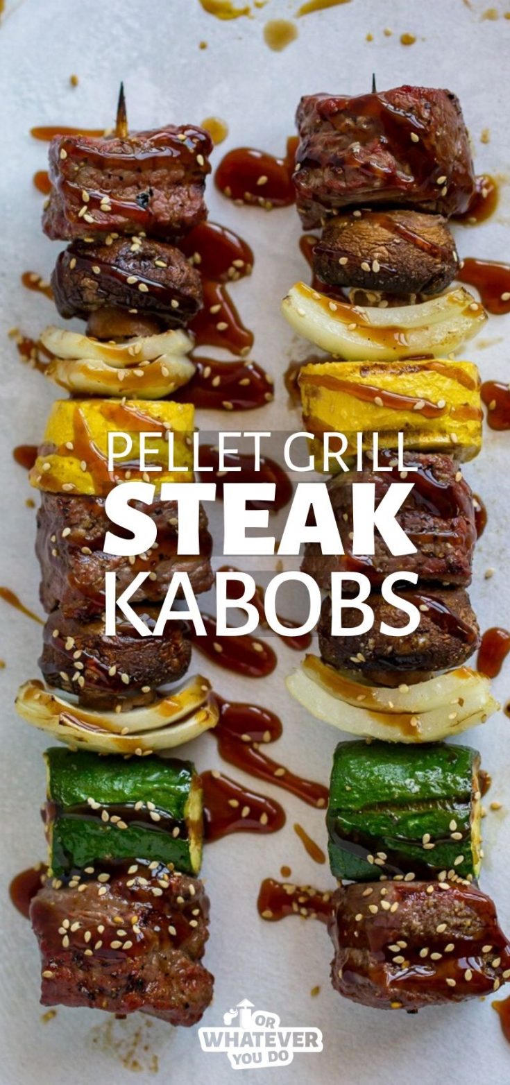Traeger Grilled Steak Kabobs Easy Steak Kabob Recipe with vegetables