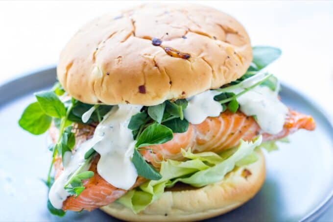 Grilled Salmon Sandwich - Or Whatever You Do