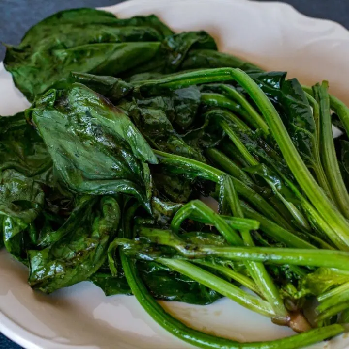 Traeger Grilled Spinach