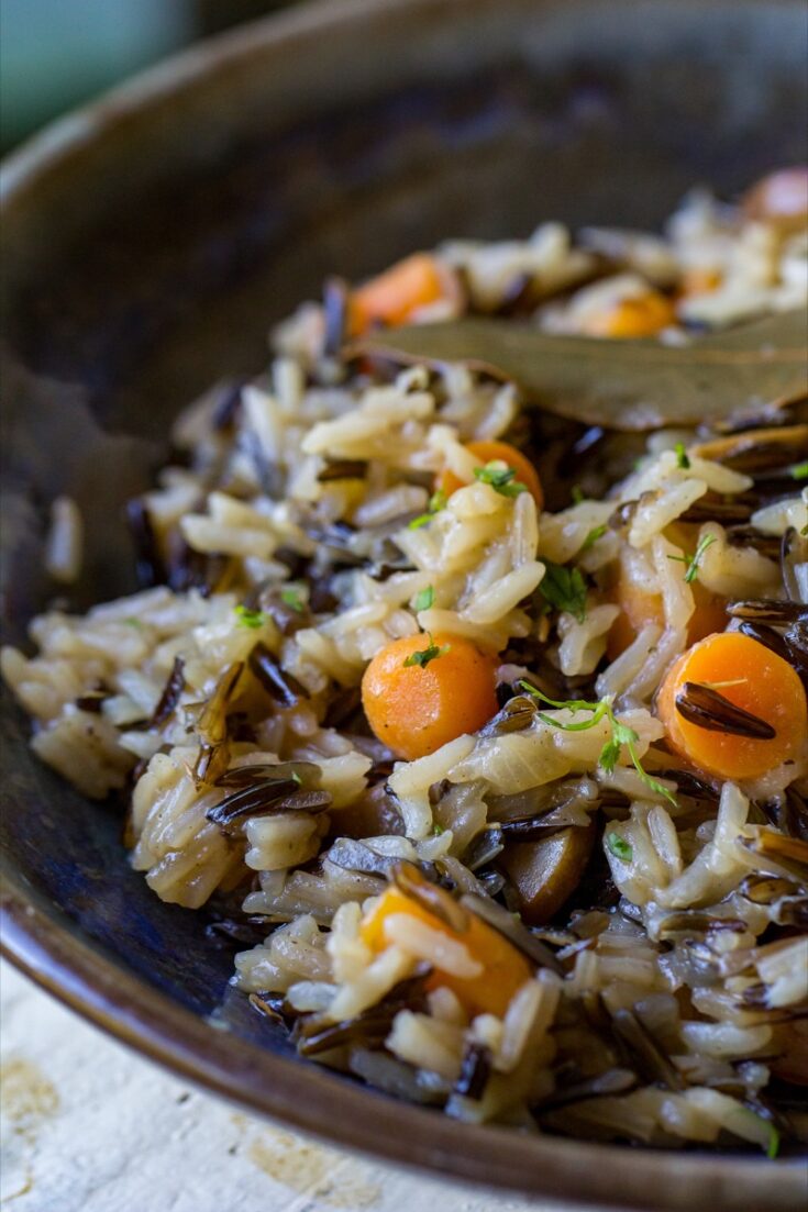 Wild Rice Pilaf Easy homemade side dish recipe from OWYD