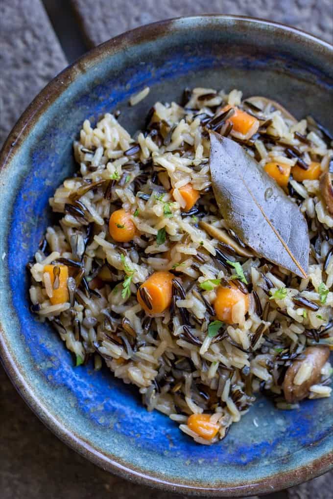 Wild Rice Pilaf Easy homemade side dish recipe from OWYD
