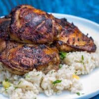 Pellet Grill Jerk Chicken Thighs
