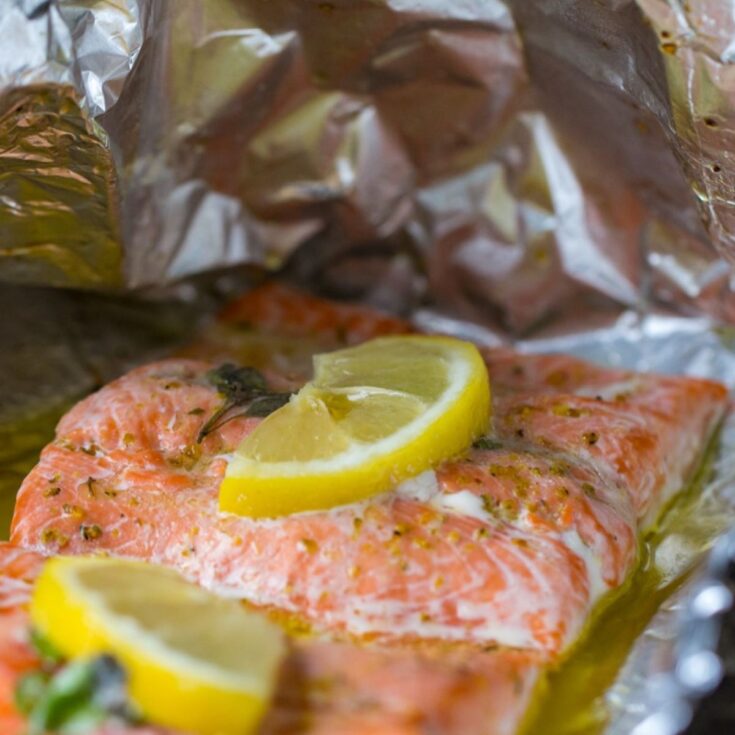 Grilled Salmon in Foil