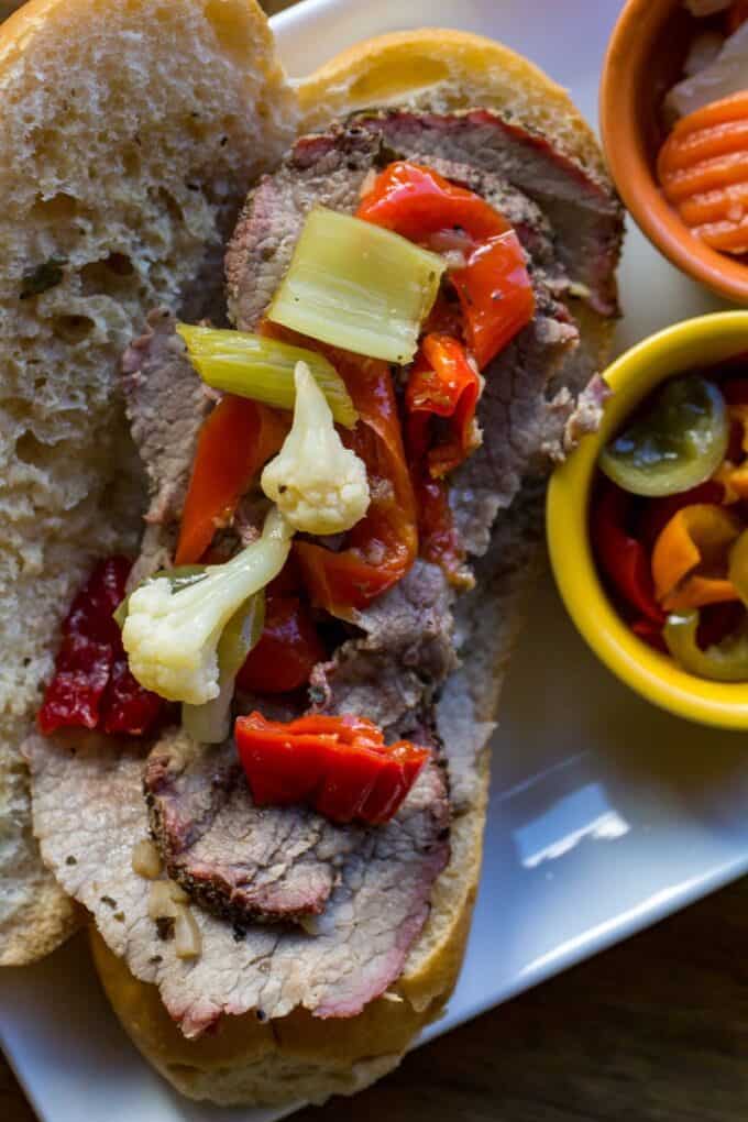 Traeger Italian Beef Sandwich