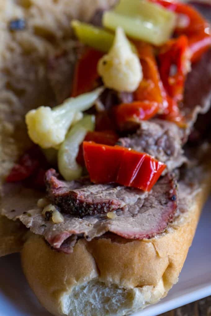 Traeger Italian Beef Sandwich
