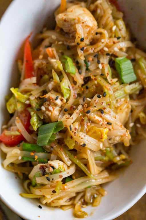Chicken and Rice Noodles Easy dinner recipe from Or Whatever You Do!
