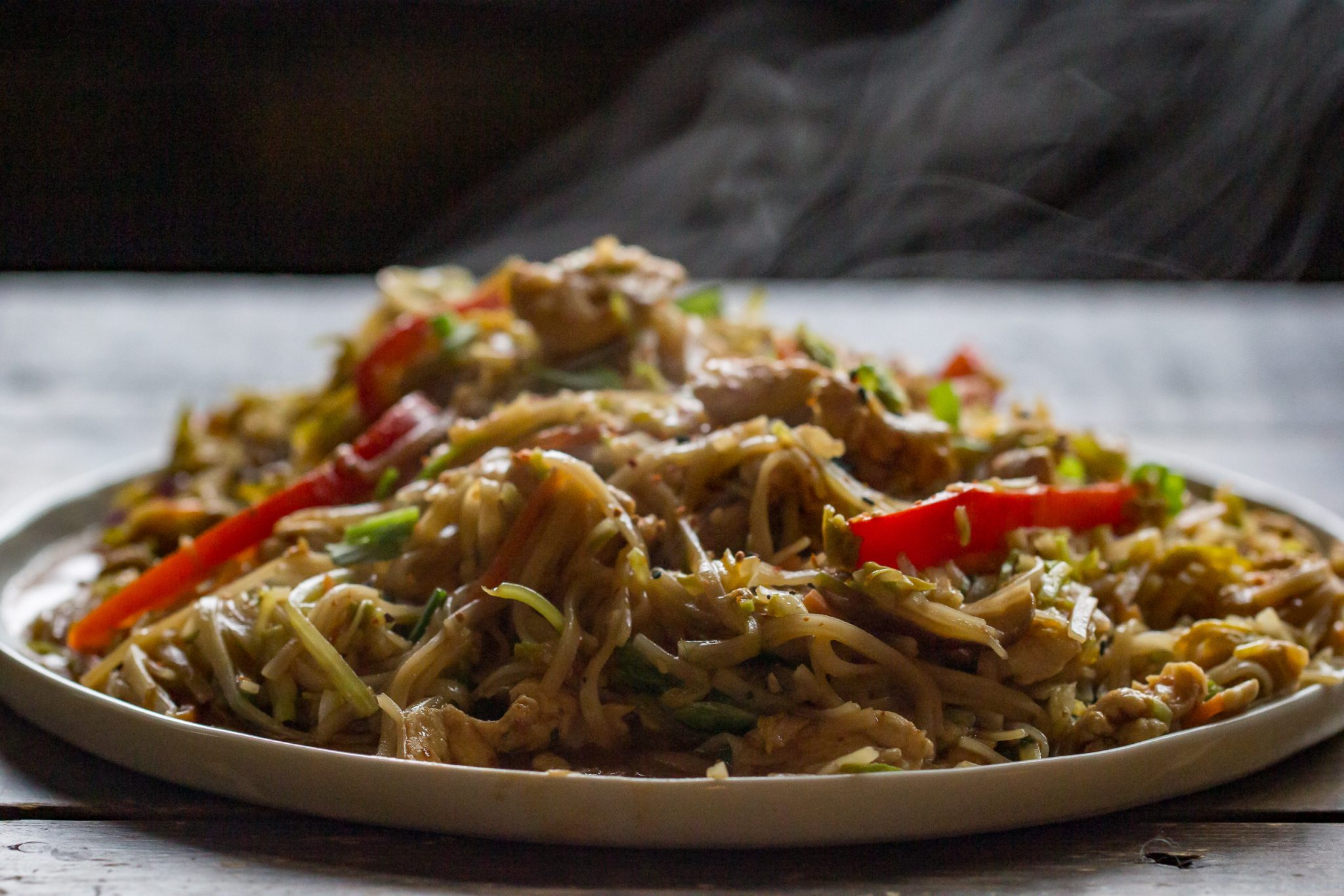 Chicken and Rice Noodles Easy dinner recipe from Or Whatever You Do!