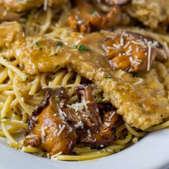 Sherry Chicken with Chanterelles