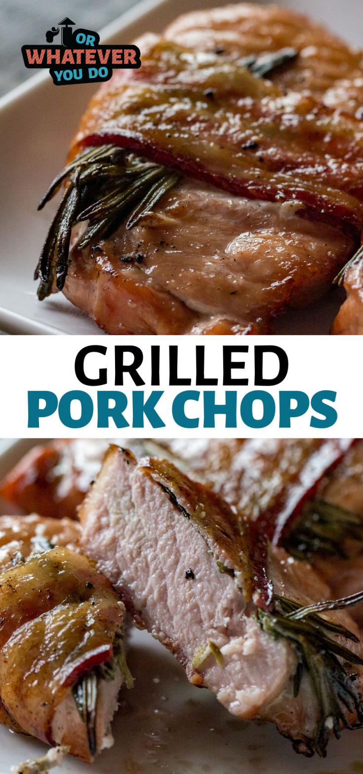 Grilled Bacon-Wrapped Pork Chops - Easy Traeger Pork Chop Recipe