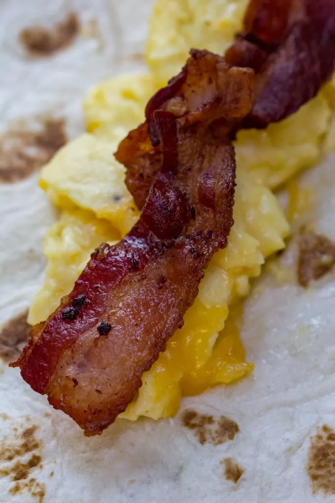 Bacon and Egg Breakfast Wrap