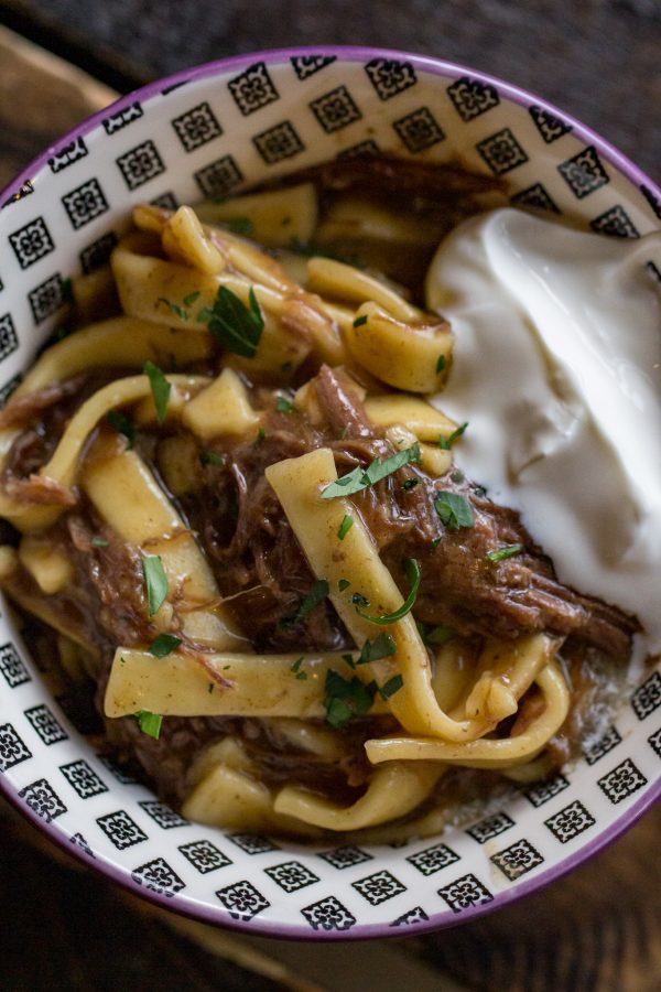 Chuck Roast Stroganoff Beef Stroganoff with Red Wine