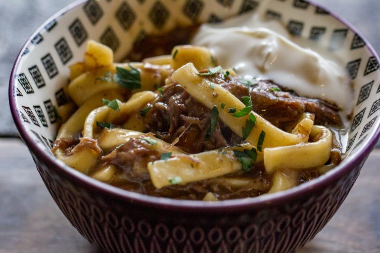 Chuck Roast Stroganoff Beef Stroganoff with Red Wine