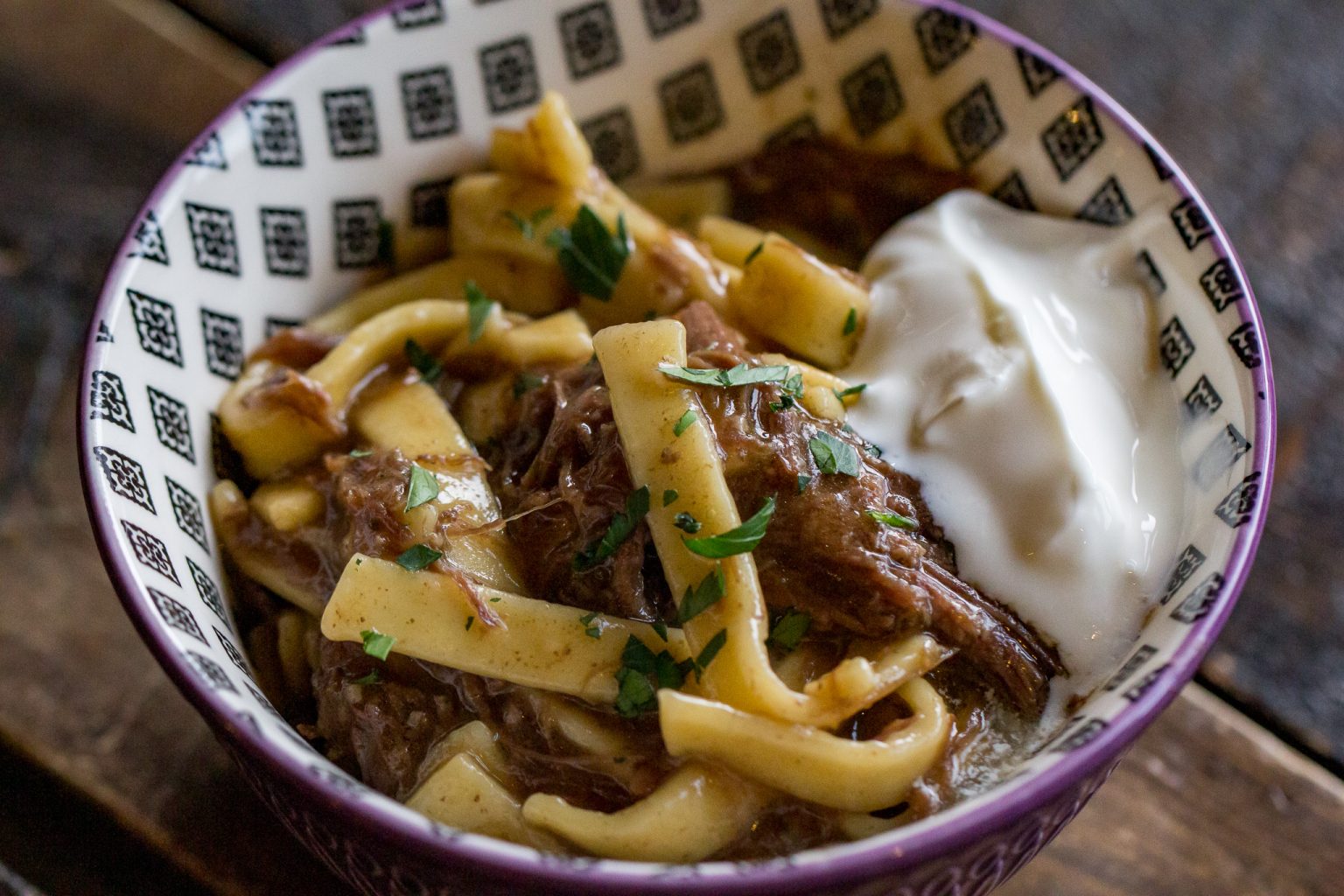 Chuck Roast Stroganoff Beef Stroganoff with Red Wine