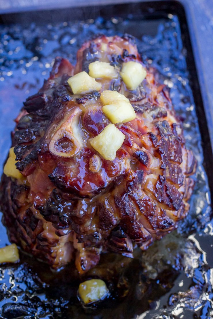 Pineapple-Glazed Smoked Ham
