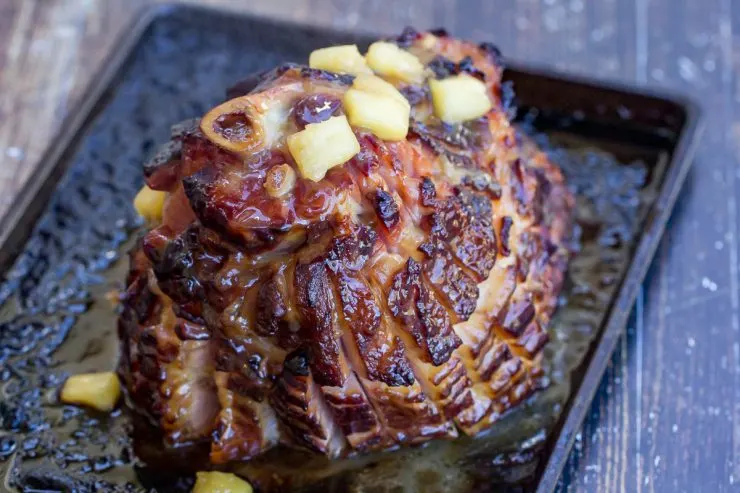 Pineapple-Glazed Smoked Ham