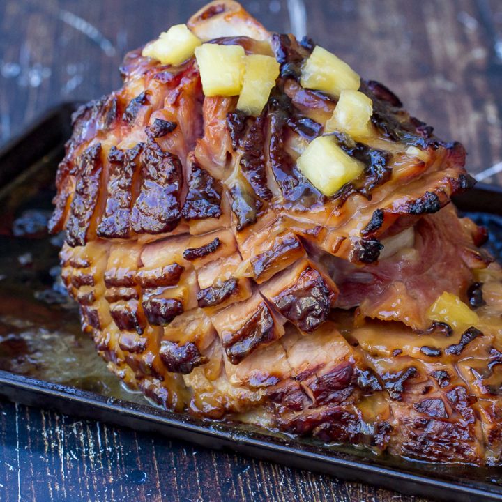 Smoked Holiday Ham with Pineapple Ginger Ale Glaze Recipe