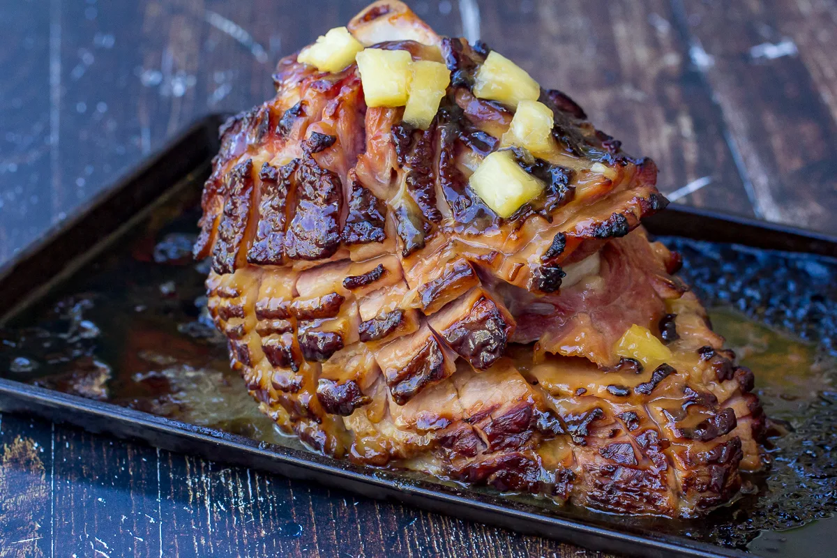 Pineapple-Glazed Smoked Ham