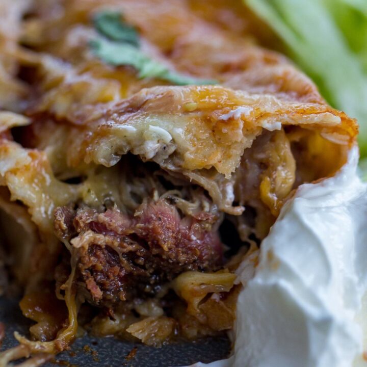 Smoked Pulled Pork Enchiladas