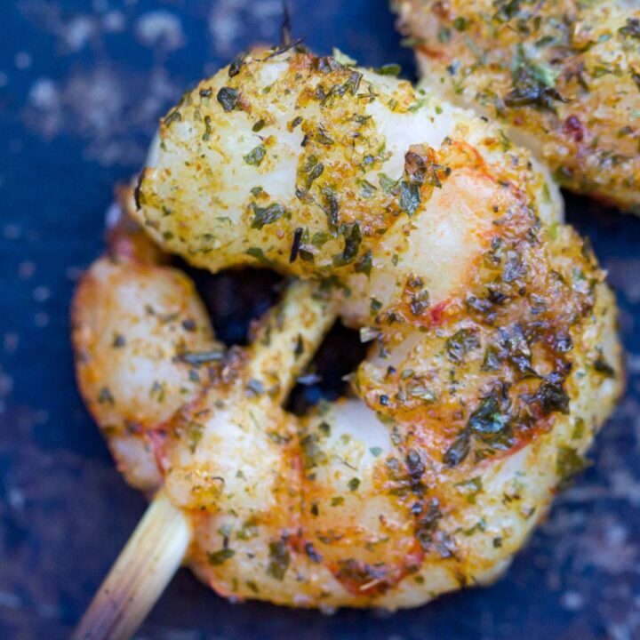 Traeger Grilled Chimichurri Shrimp