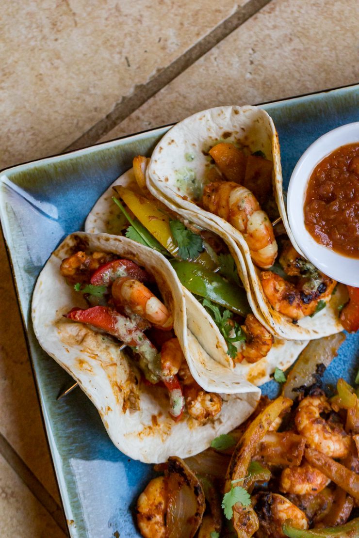 Blackstone Shrimp Fajitas