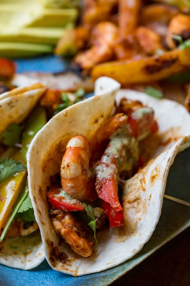 Blackstone Shrimp Fajitas