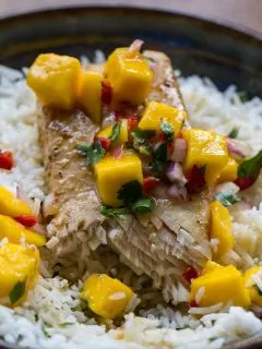 Cobia with Mango Salsa