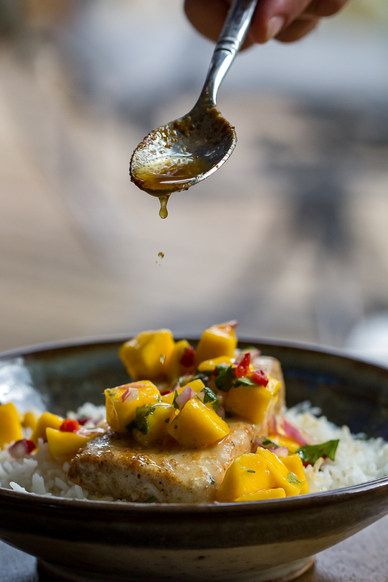 Cobia mit Mango-Salsa
