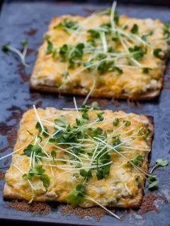 Traeger Tuna Melt Flatbreads