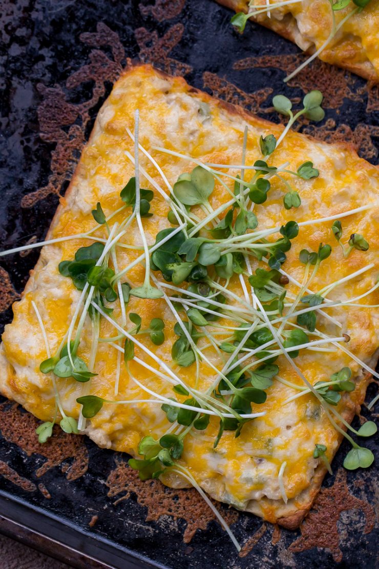 Traeger Tuna Melt Flatbreads