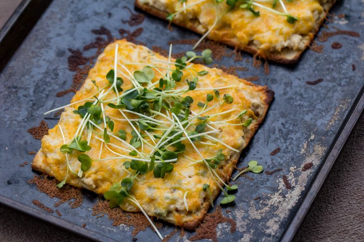 Traeger Tuna Melt Flatbreads