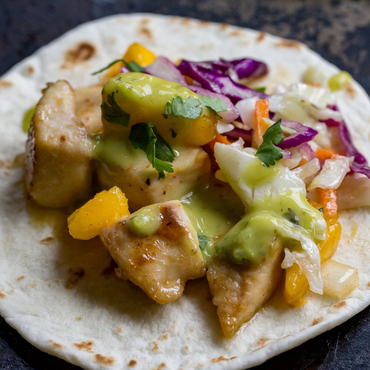 Blackstone Fish Tacos with Peach Salsa